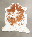 Brown and White X-Large European Cowhide Rug 6'8"H x 6'0"W #B5782 by Hudson Hides