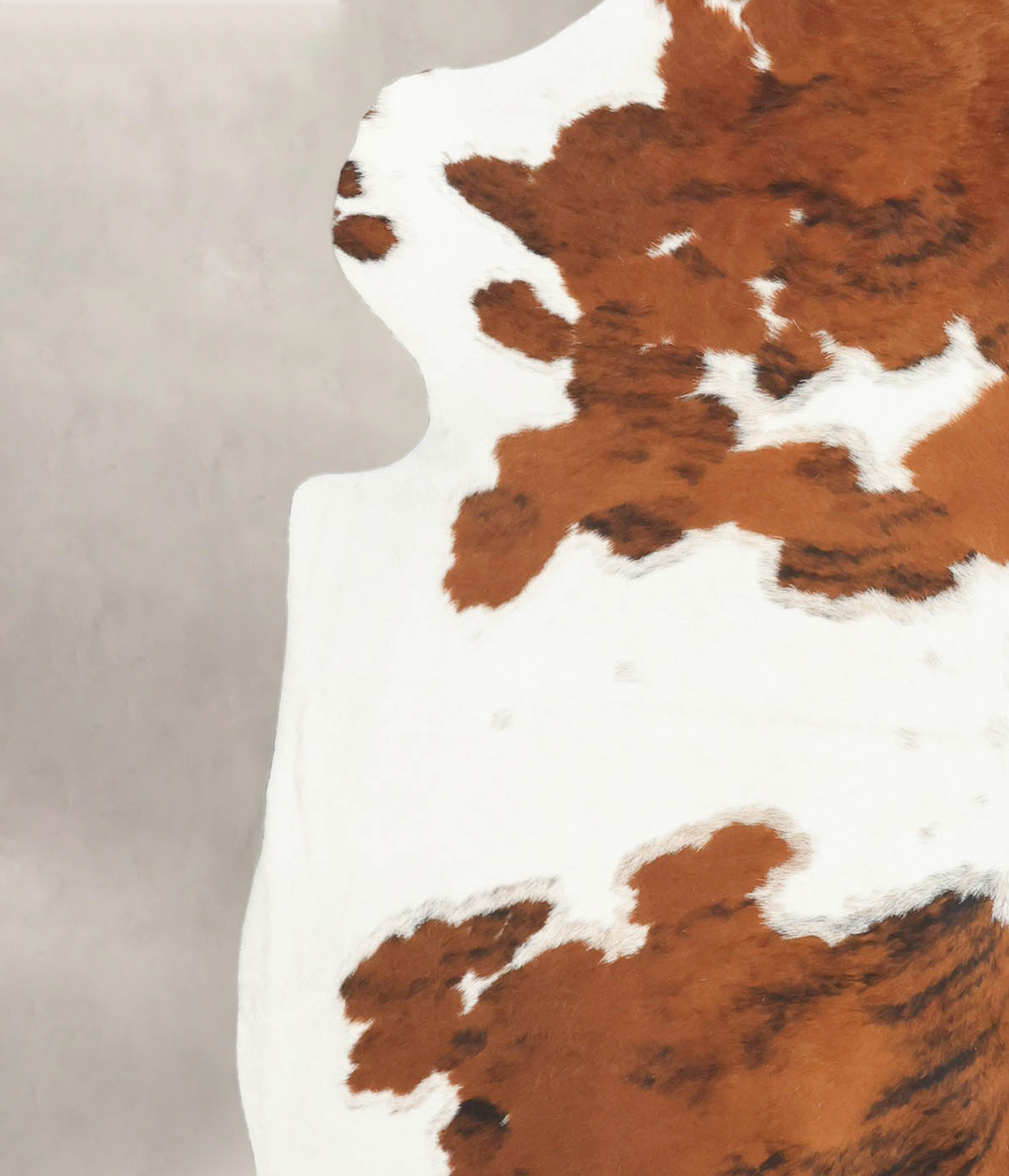 Brown and White X-Large European Cowhide Rug 6'9"H x 6'3"W #B5813 by H