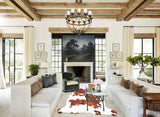 Brown and White X-Large European Cowhide Rug 6'9"H x 6'3"W #B5813 by Hudson Hides