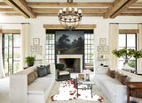 Brown and White Large European Cowhide Rug 6'3"H x 5'6"W #B5817 by Hudson Hides