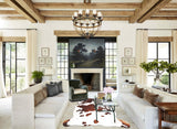 Brown and White X-Large European Cowhide Rug 6'8"H x 5'11"W #B5820 by Hudson Hides
