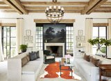 Brown and White X-Large European Cowhide Rug 7'4"H x 5'10"W #B5828 by Hudson Hides