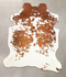 Brown and White Large European Cowhide Rug 6'6