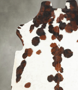 Tricolor X-Large European Cowhide Rug 7'0"H x 6'11"W #B5957 by Hudson Hides