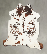 Tricolor X-Large European Cowhide Rug 7'1"H x 6'5"W #B5996 by Hudson Hides