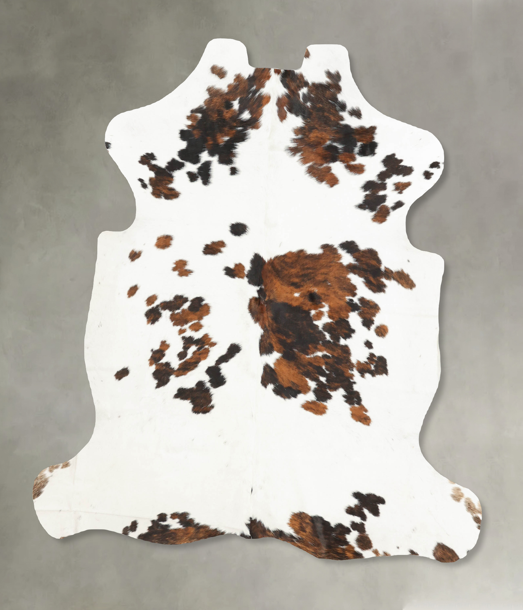 Tricolor Large European Cowhide Rug 6'10"H x 5'10"W #B6052 by Hudson H