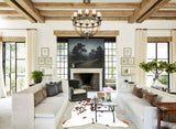 Brown and White X-Large European Cowhide Rug 7'8"H x 6'2"W #B6291 by Hudson Hides