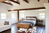 Brown and White X-Large European Cowhide Rug 7'8"H x 6'2"W #B6291 by Hudson Hides