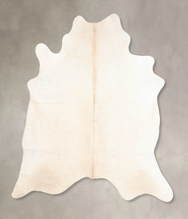 Ivory with Beige XX-Large Brazilian Cowhide Rug 7'10"H x 7'2"W #B6305 by Hudson Hides