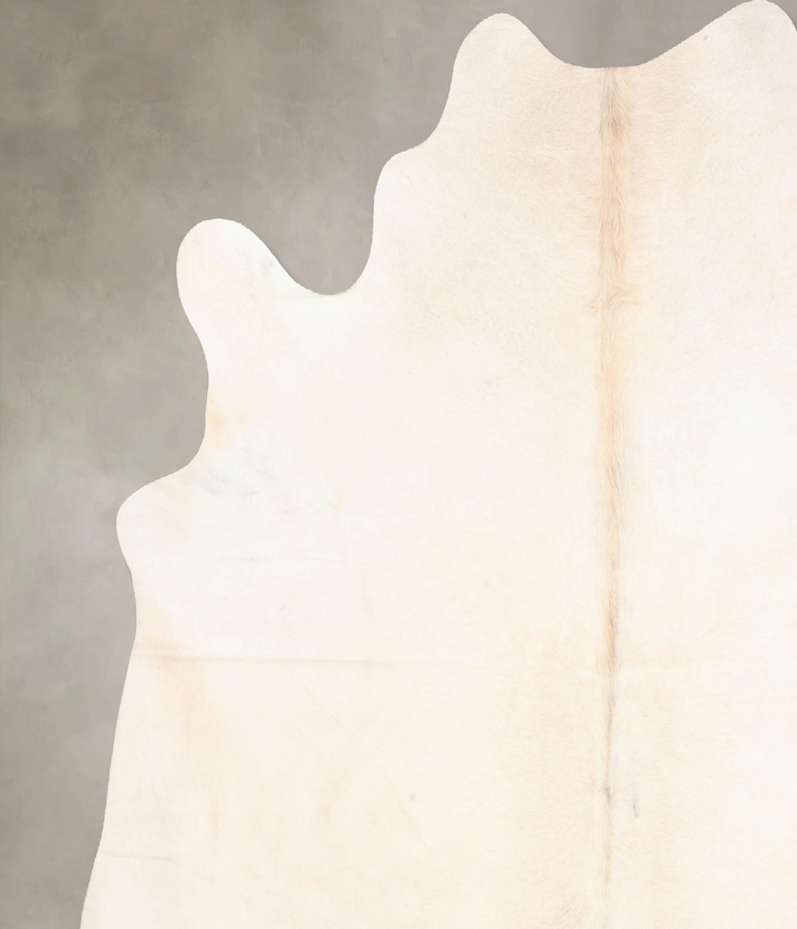 Ivory with Beige XX-Large Brazilian Cowhide Rug 7'10"H x 7'2"W #B6305 by Hudson Hides