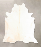 Ivory with Beige XX-Large Brazilian Cowhide Rug 7'6"H x 7'0"W #B6316 by Hudson Hides