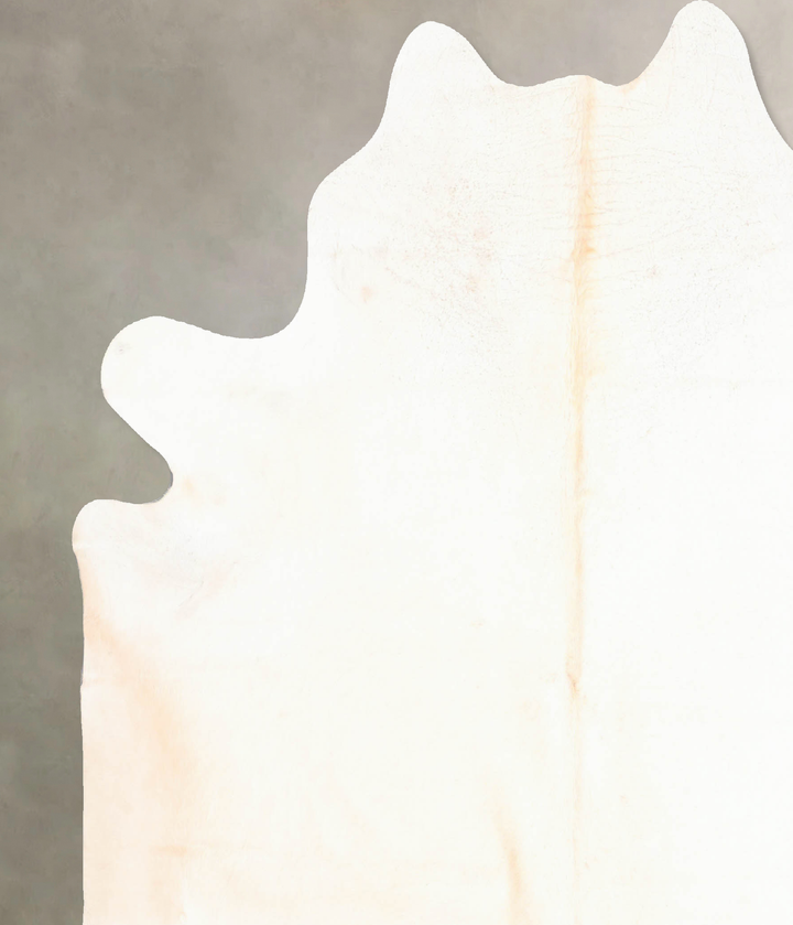 Ivory with Beige XX-Large Brazilian Cowhide Rug 7'6"H x 7'0"W #B6316 by Hudson Hides