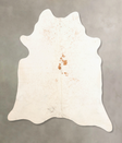 Salt and Pepper Brown X-Large Brazilian Cowhide Rug 7'8"H x 6'3"W #B6415 by Hudson Hides