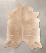 Champagne XX-Large Brazilian Cowhide Rug 7'8"H x 7'1"W #B6436 by Hudson Hides
