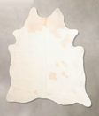 Beige and White XX-Large Brazilian Cowhide Rug 8'2"H x 7'4"W #B6442 by Hudson Hides