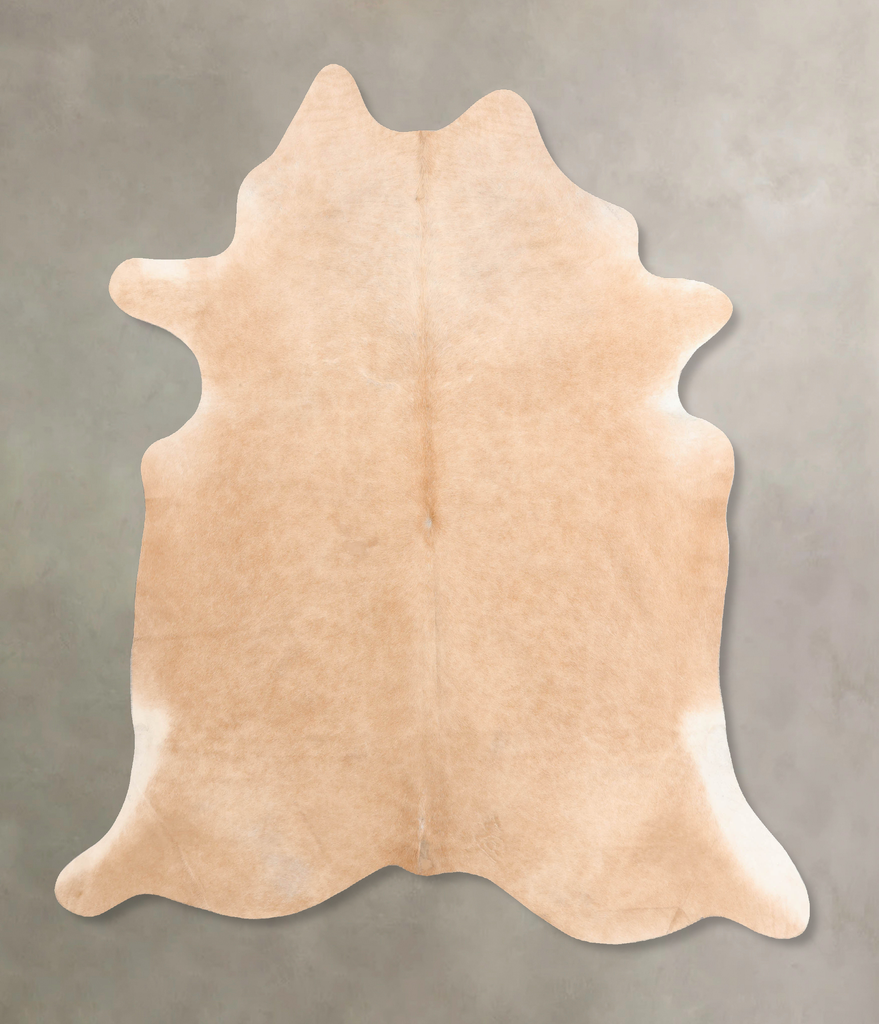 Beige X-Large Brazilian Cowhide Rug 7'5"H x 6'4"W #B6453 by Hudson Hides