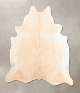 Ivory with Beige X-Large Brazilian Cowhide Rug 6'11"H x 6'8"W #B6455 by Hudson Hides