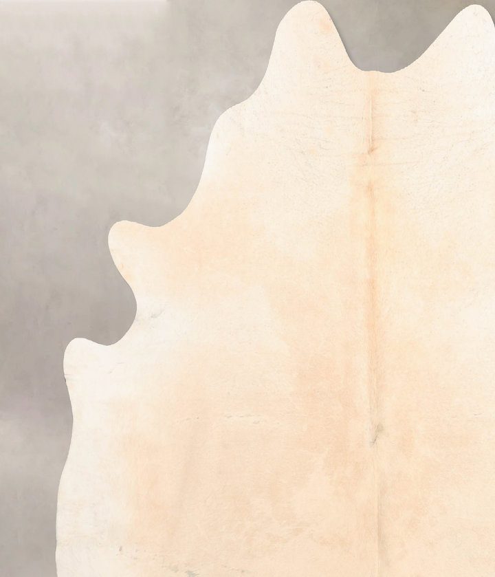 Ivory with Beige X-Large Brazilian Cowhide Rug 6'11"H x 6'8"W #B6455 by Hudson Hides