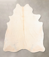 Ivory with Beige XX-Large Brazilian Cowhide Rug 8'1"H x 6'7"W #B6458 by Hudson Hides
