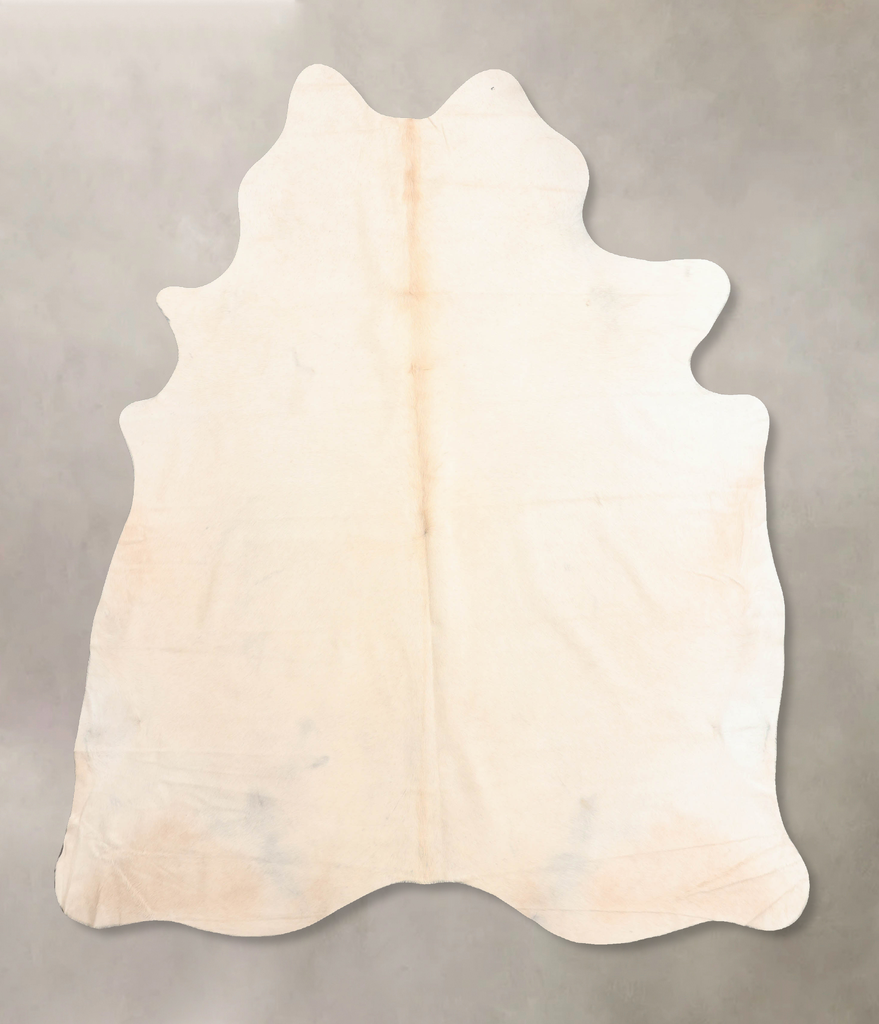 Ivory with Beige XX-Large Brazilian Cowhide Rug 8'1"H x 6'7"W #B6458 by Hudson Hides