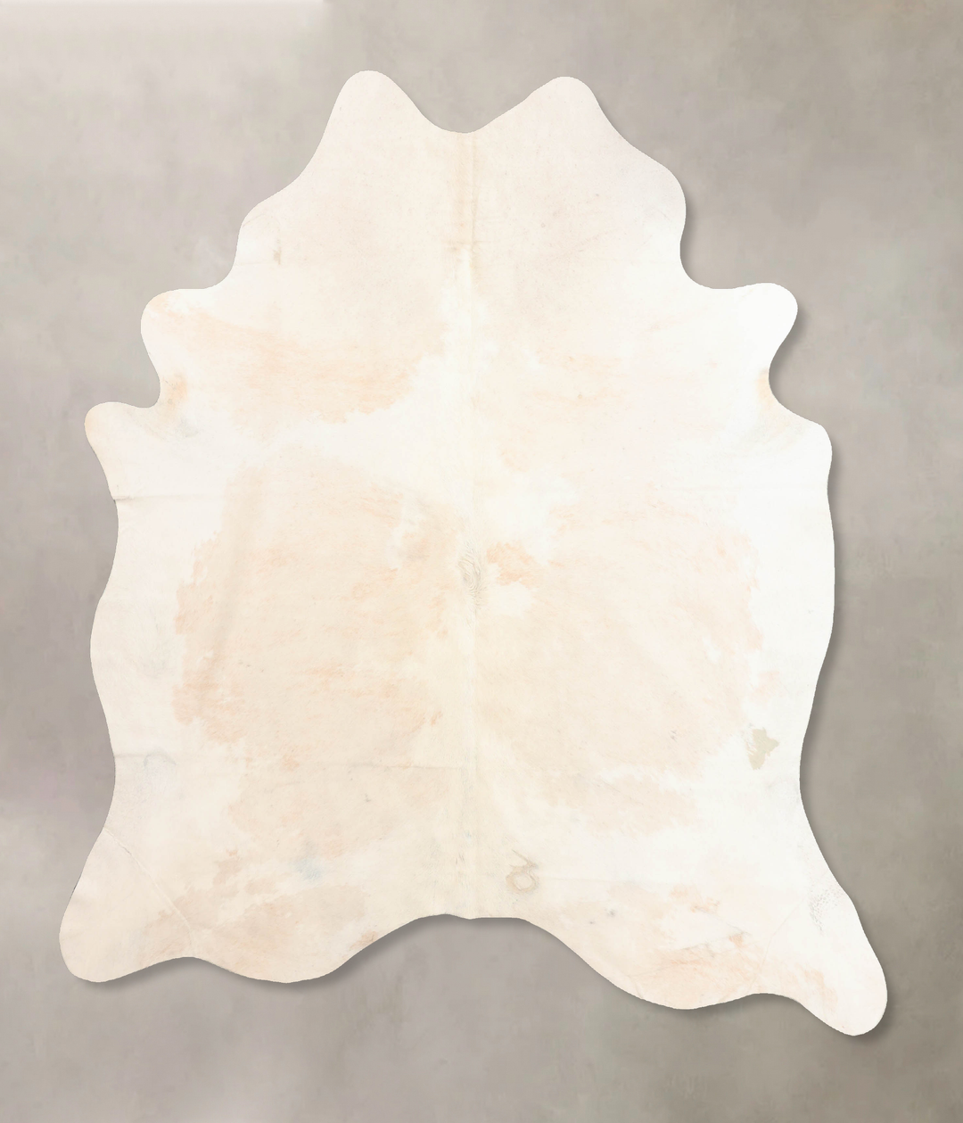 Ivory with Beige XX-Large Brazilian Cowhide Rug 7'8"H x 6'8"W #B6461 b