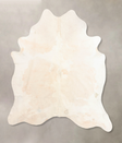 Ivory with Beige XX-Large Brazilian Cowhide Rug 7'8"H x 6'8"W #B6461 by Hudson Hides