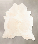 Ivory with Beige XX-Large Brazilian Cowhide Rug 7'8"H x 6'8"W #B6461 by Hudson Hides