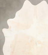 Ivory with Beige XX-Large Brazilian Cowhide Rug 7'8"H x 6'8"W #B6461 by Hudson Hides