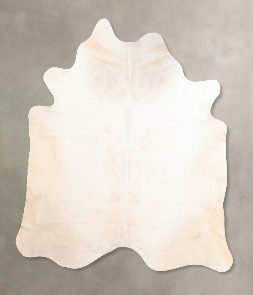 Ivory with Beige XX-Large Brazilian Cowhide Rug 8'10"H x 7'9"W #B6498 by Hudson Hides