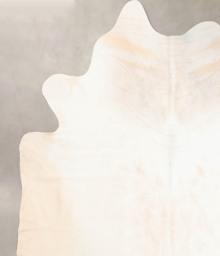 Ivory with Beige XX-Large Brazilian Cowhide Rug 8'10"H x 7'9"W #B6498 by Hudson Hides