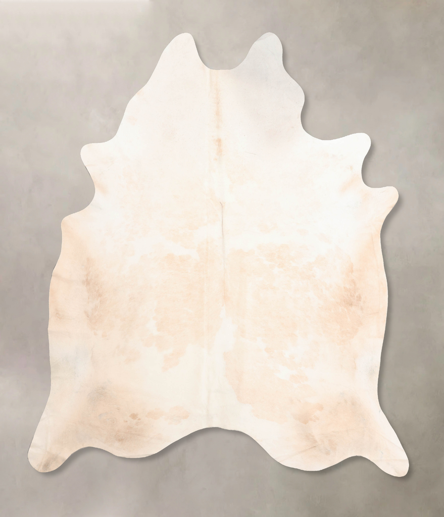 Beige and White XX-Large Brazilian Cowhide Rug 8'8"H x 7'3"W #B6521 by Hudson Hides