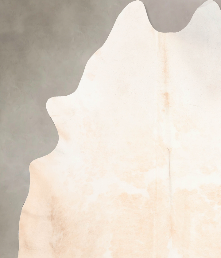 Beige and White XX-Large Brazilian Cowhide Rug 8'8"H x 7'3"W #B6521 by Hudson Hides