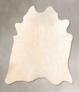 Ivory with Beige XX-Large Brazilian Cowhide Rug 8'0"H x 6'11"W #B6532 by Hudson Hides