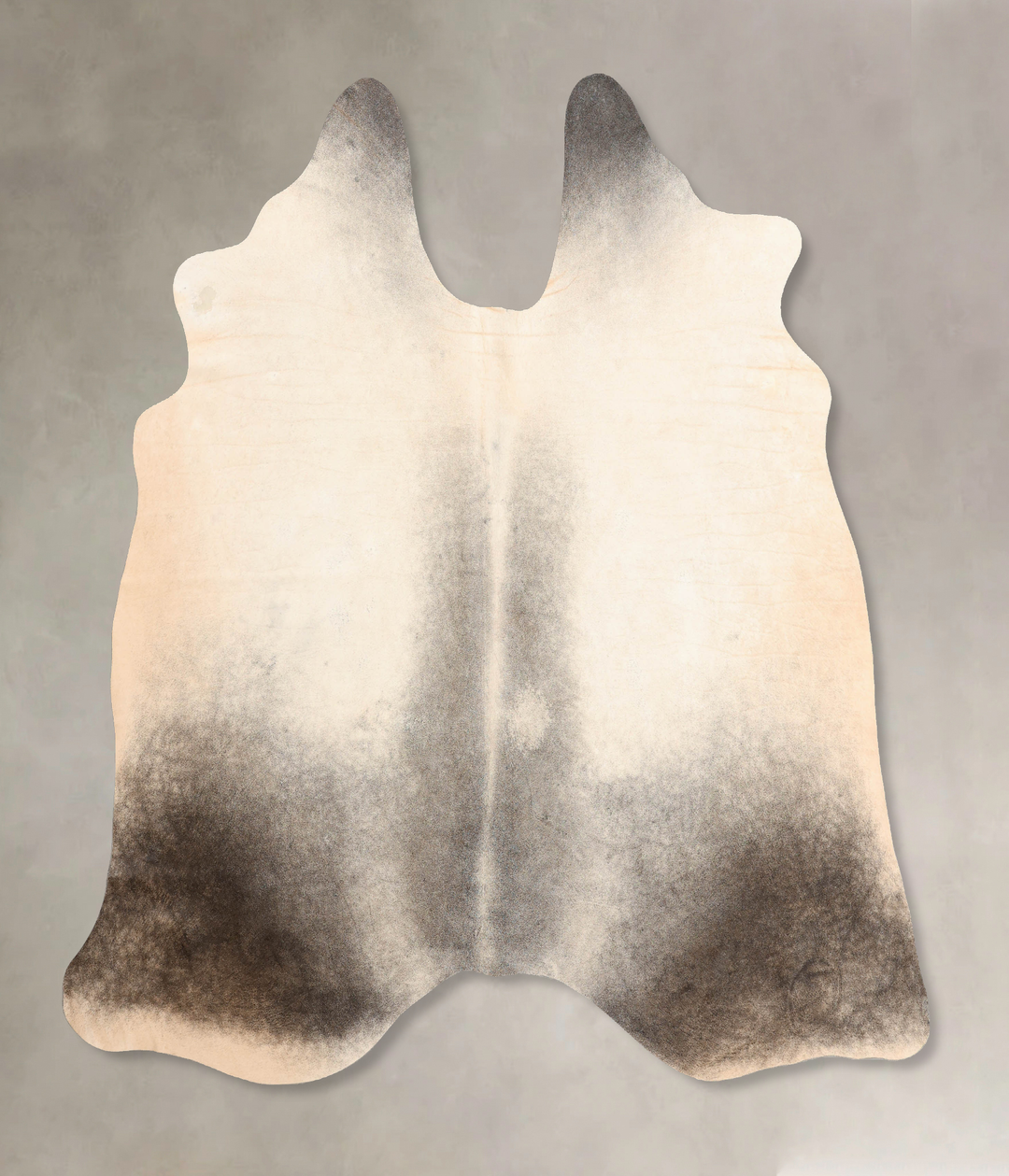 Grey with Beige X-Large Brazilian Cowhide Rug 7'0"H x 6'7"W #B6552 by 