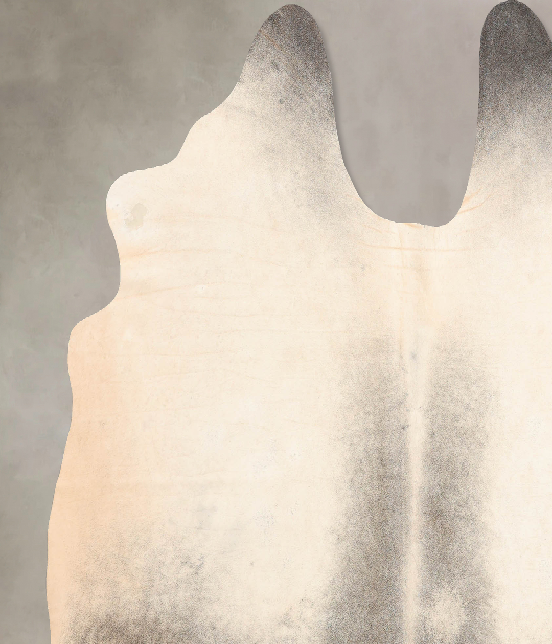 Grey with Beige X-Large Brazilian Cowhide Rug 7'0"H x 6'7"W #B6552 by 