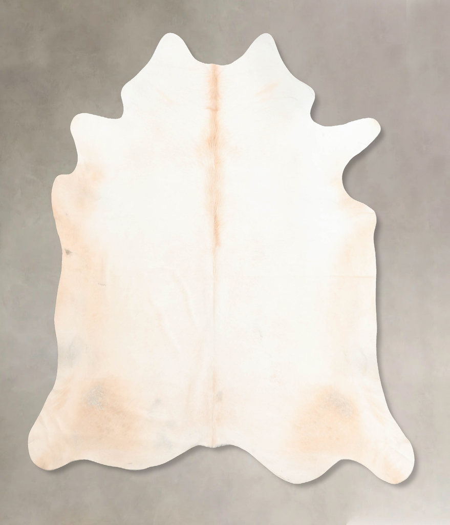Ivory with Beige XX-Large Brazilian Cowhide Rug 7'9"H x 7'1"W #B6563 by Hudson Hides