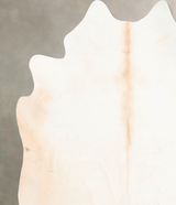 Ivory with Beige XX-Large Brazilian Cowhide Rug 7'9"H x 7'1"W #B6563 by Hudson Hides