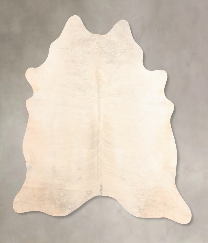 Ivory with Beige XX-Large Brazilian Cowhide Rug 8'1"H x 7'1"W #B6580 by Hudson Hides