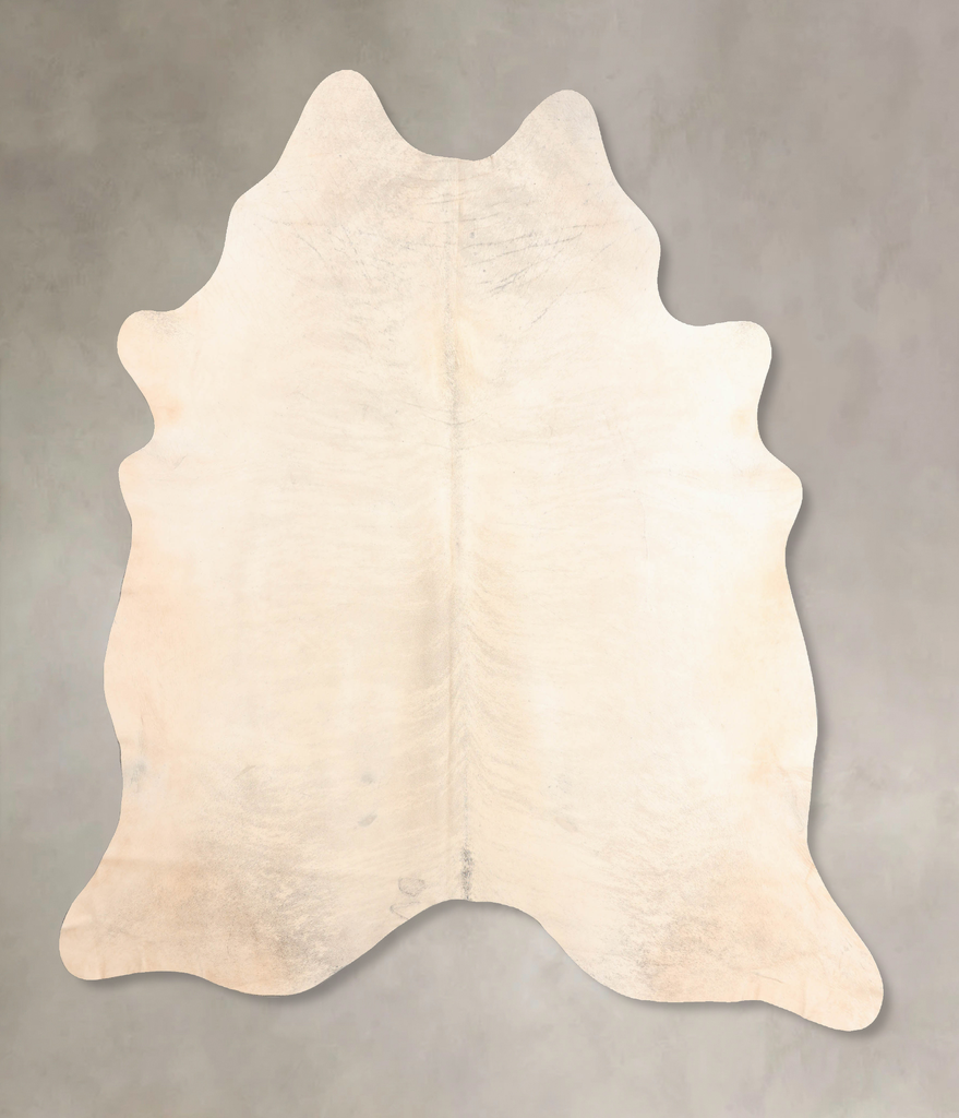 Ivory with Beige XX-Large Brazilian Cowhide Rug 8'1"H x 7'1"W #B6580 by Hudson Hides