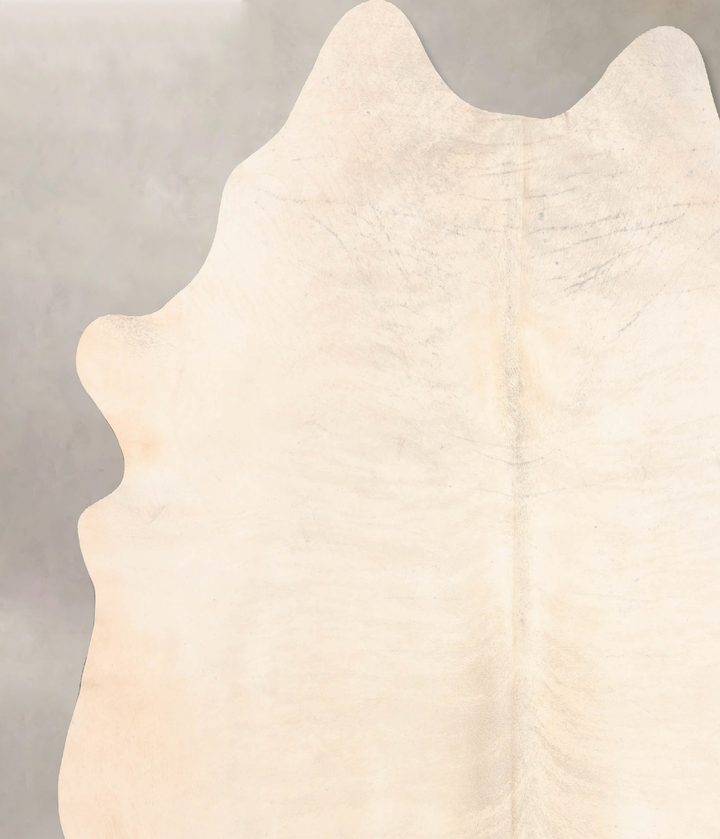Ivory with Beige XX-Large Brazilian Cowhide Rug 8'1"H x 7'1"W #B6580 by Hudson Hides