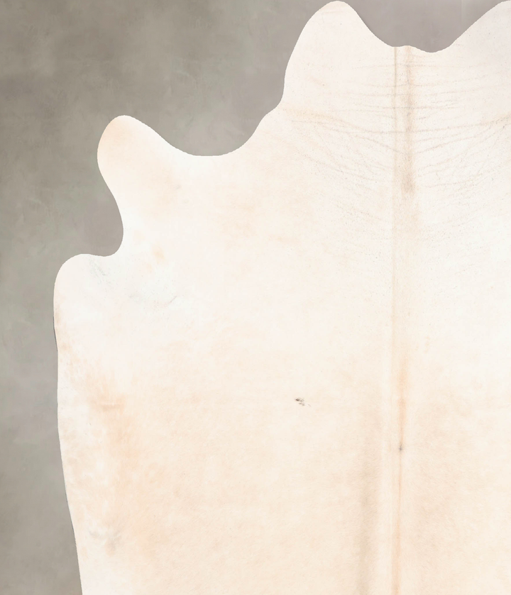 Ivory with Beige XX-Large Brazilian Cowhide Rug 7'7"H x 6'11"W #B6601 by Hudson Hides