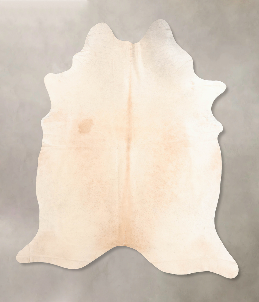 Ivory with Beige XX-Large Brazilian Cowhide Rug 8'5"H x 6'10"W #B6606 by Hudson Hides