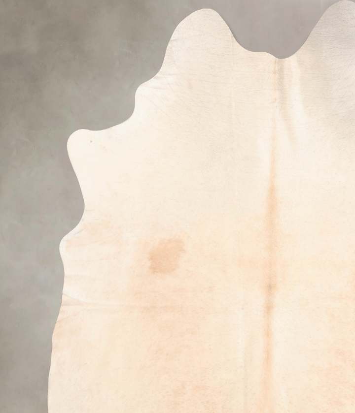Ivory with Beige XX-Large Brazilian Cowhide Rug 8'5"H x 6'10"W #B6606 by Hudson Hides