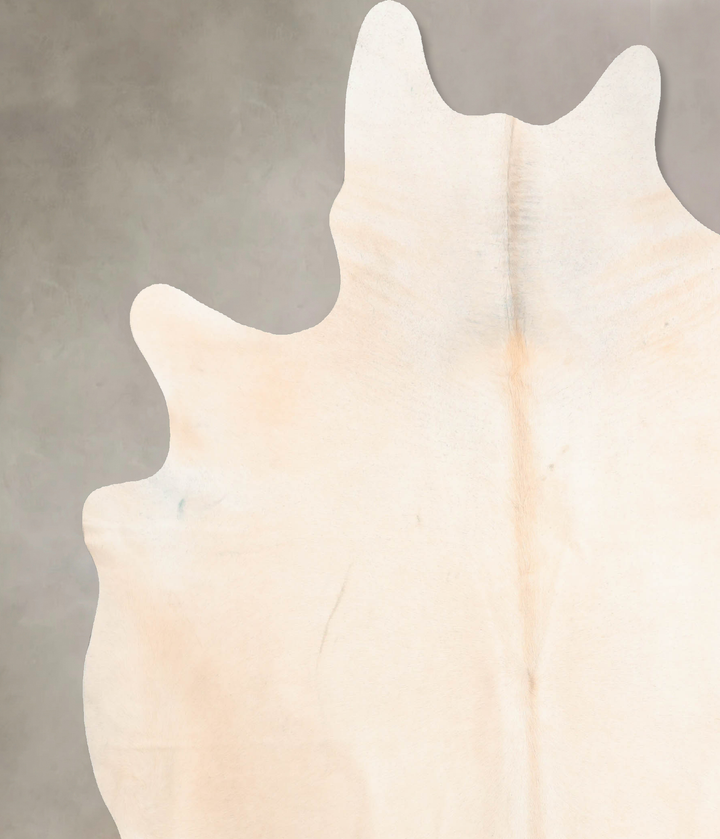 Ivory with Beige XX-Large Brazilian Cowhide Rug 8'1"H x 7'0"W #B6612 by Hudson Hides