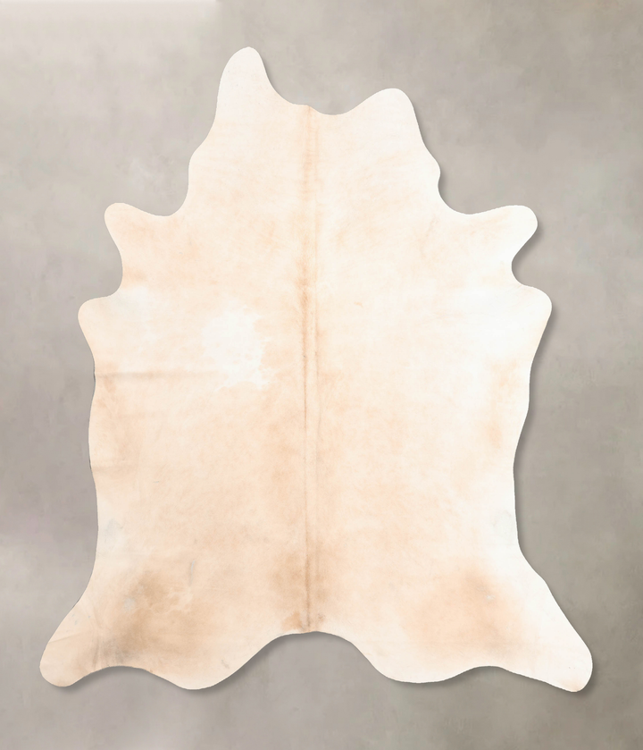 Ivory with Beige XX-Large Brazilian Cowhide Rug 7'10"H x 6'7"W #B6627 by Hudson Hides