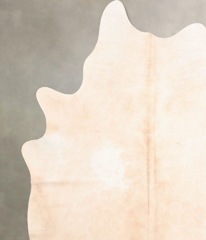 Ivory with Beige XX-Large Brazilian Cowhide Rug 7'10"H x 6'7"W #B6627 by Hudson Hides