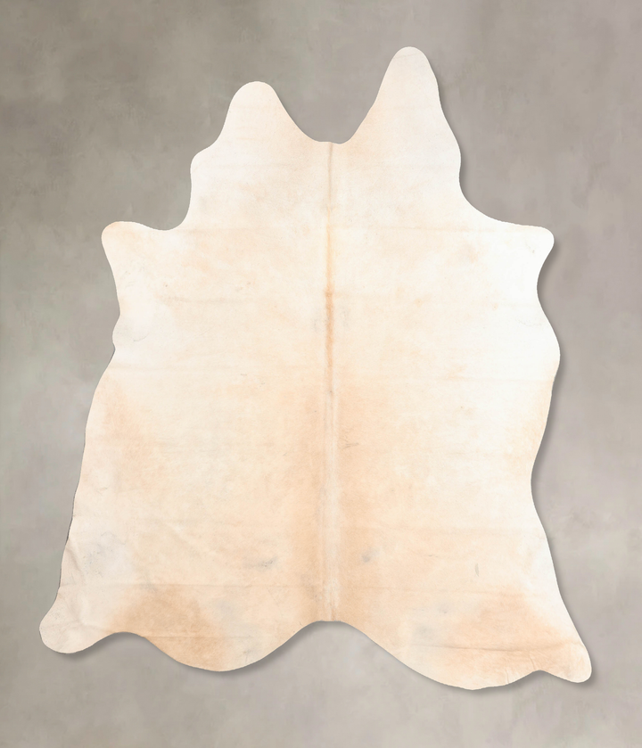 Ivory with Beige XX-Large Brazilian Cowhide Rug 8'2"H x 7'0"W #B6643 by Hudson Hides
