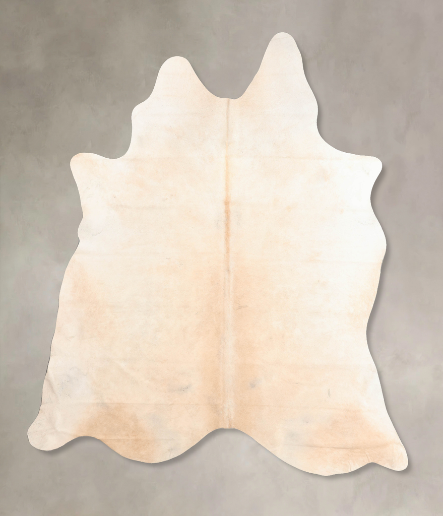Ivory with Beige XX-Large Brazilian Cowhide Rug 8'2"H x 7'0"W #B6643 by Hudson Hides