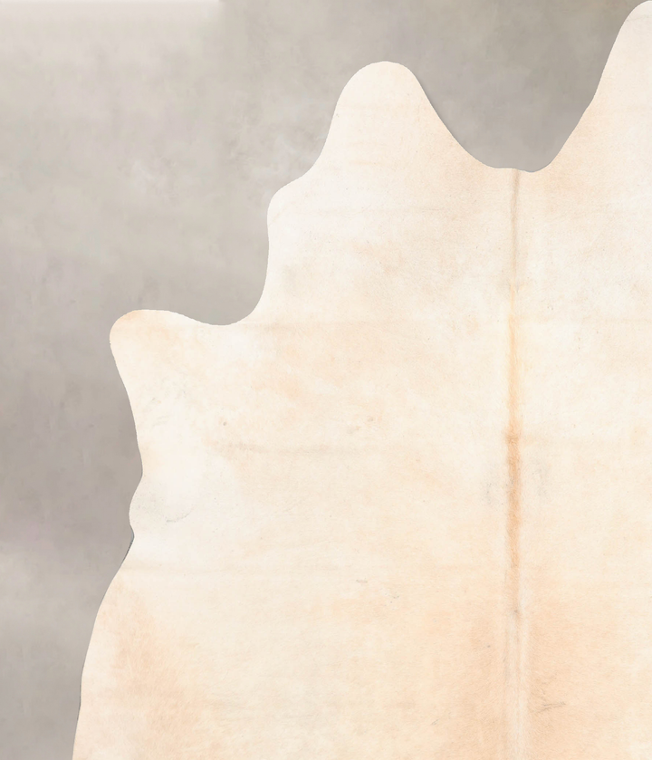 Ivory with Beige XX-Large Brazilian Cowhide Rug 8'2"H x 7'0"W #B6643 by Hudson Hides