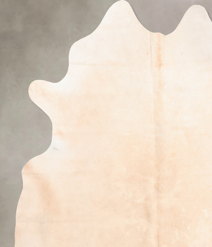 Ivory with Beige XX-Large Brazilian Cowhide Rug 8'1"H x 7'1"W #B6646 by Hudson Hides